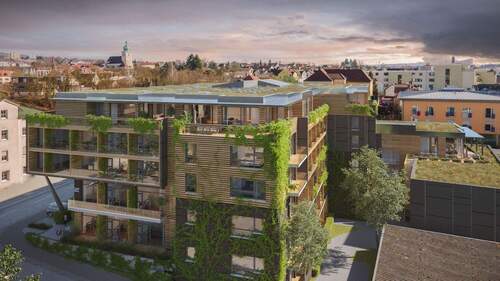 Westansicht - Etagenwohnung mit 40,70 m&sup2; in Amberg zum Kaufen