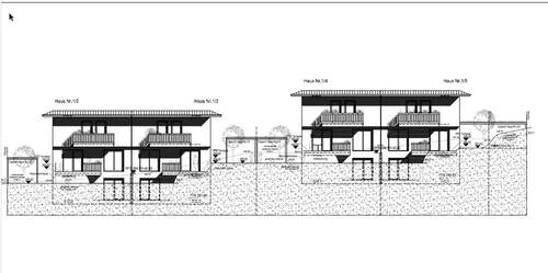 Ansicht Nord-West Doppelhaushälften - 
