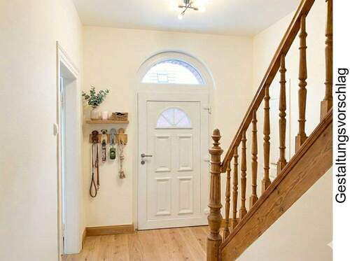 GESTALTUNGSVORSCHLAG - FLUR RICHTUNG HAUSTÜR - 