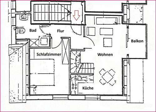 Dachgeschoss - 3 Zimmer Etagenwohnung in Sankt Peter-Ording