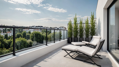 Perspektive Dachterrasse - Frei geplantes Stadthaus mit Dachterrasse in Gohlis-Süd