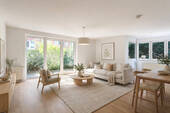 HOMESTAGING Wohnzimmer (KI generiert) - 3 Zimmer Etagenwohnung zum Kaufen in Hamburg