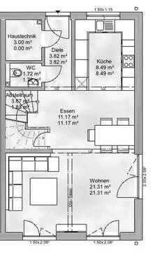 Reihenendhaus EG (Nr. 6) - 5 Zimmer Reihenendhaus in Siefersheim