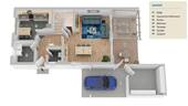 Grundrissvisualisierung Erdgeschoss - 