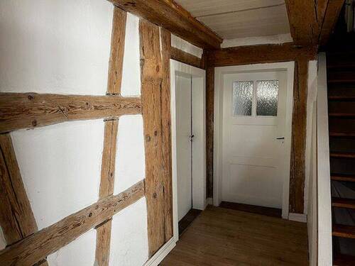 Die Balken wurden freigelegt und gereinigt - 