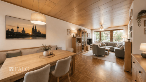 Wohnzimmer_Digital Eingerichtet - 4 Zimmer Reihenmittelhaus zum Kaufen in Köln