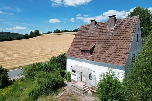 Hausansicht - Sanierungsbedürftiges Einfamilienhaus auf großem Baugrundstück in Höxter-Ottbergen