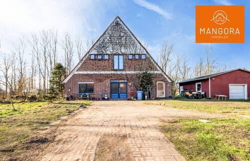 Außenaufnahme - Bauernhaus auf großem Grundstück - Ländliche Idylle mit Nordseeluft VB