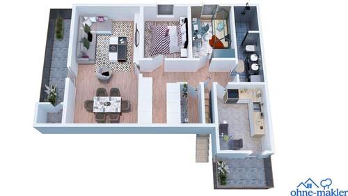 vermietete Wohnung - 