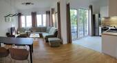 Wohn-/Esszimmer+Küche+Balkon - 