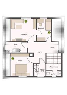 Obergeschoss - 6 Zimmer Einfamilienhaus in Bad Boll