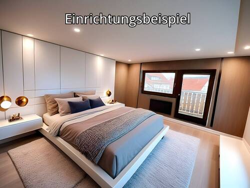 Schlafzimmer OG/ Einrichtungsbeispiel - 
