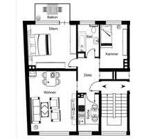 3,5-Zimmer-Wohnung mit Balkon-Tageslichtbad-nur 150m von der Universität entfernt - Essen Nordviertel