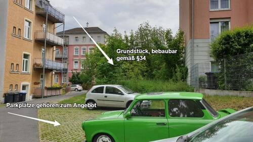 Grundstück hofseitig mit Parlplätzen - Grundstück zum Kaufen in Plauen