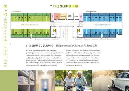 Tiefgarage und Kellerabteile - 