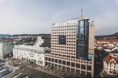 Ausblick aus dem 10. OG - Büro in Jena