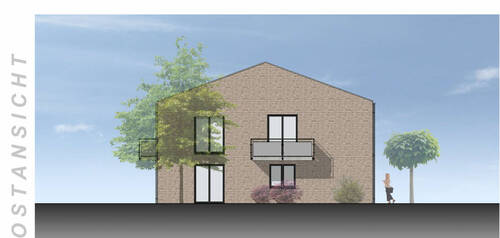 Ostansicht - 1 Zimmer Mehrfamilienhaus, Wohnhaus in Twistringen