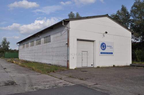 Ansicht west - Gewerbegrundstück mit Halle am Petridamm (erweiterbar um 6.000 m² Außenfläche)