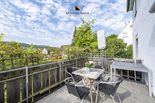 Terrasse mit viel Platz und weitem Blick - 
