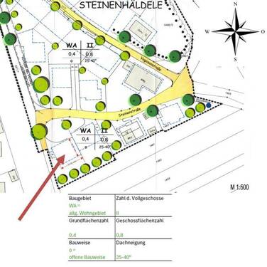 Ausschnitt Bebauungsplan - 