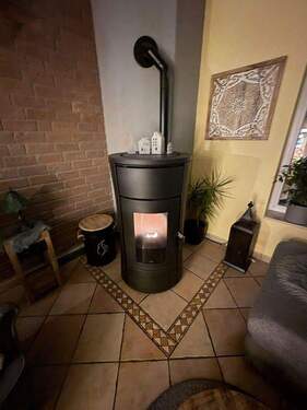 Pelletofen im Betrieb - 