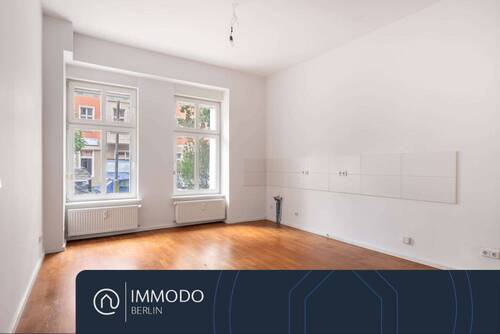 Wohnzimmer - ?? Wohnglück am Samariter Platz - helle 3 Zimmer EG Wohnung mit offener Küche und über 3m Deckenhöhe