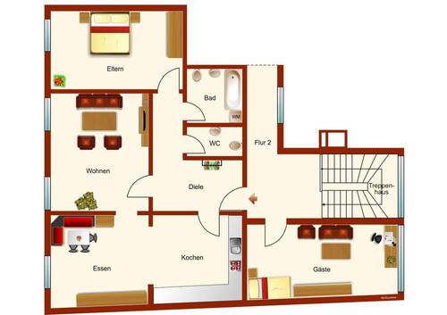 McGrundriss - Vermietung: attraktive Wohnung mit Einbauküche