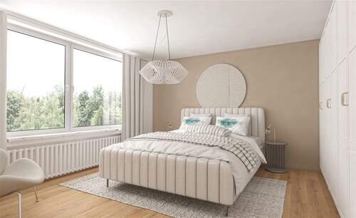 Bsp. Schlafzimmer - Golzheim Potenzialobjekt: 3-Zimmer-Wohnung zur individuellen Sanierung