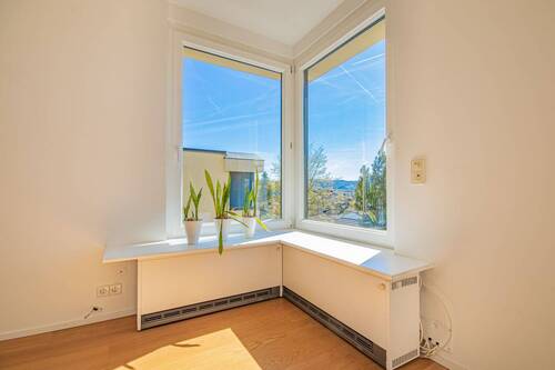 Wohnzimmer - Terrassenwohnung mit 142,00 m&sup2; in Küssaberg zum Kaufen