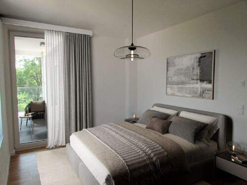 Schlafzimmer - 2 Zimmer Etagenwohnung zur Miete in Wolfsburg