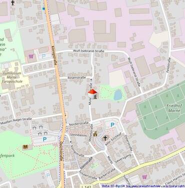 Lageplan - 7 Zimmer Mehrfamilienhaus, Wohnhaus in Marne