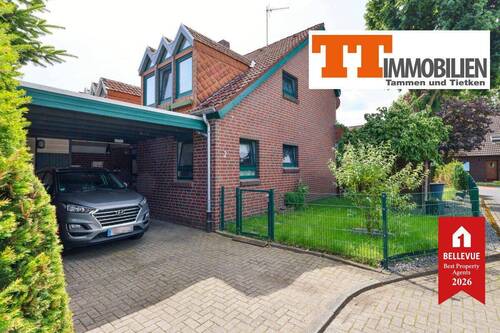 Außenansicht - Liebevoll gepflegte Doppelhaushälfte in ruhiger und familienfreundlicher Lage von Schortens-Grafschaft!