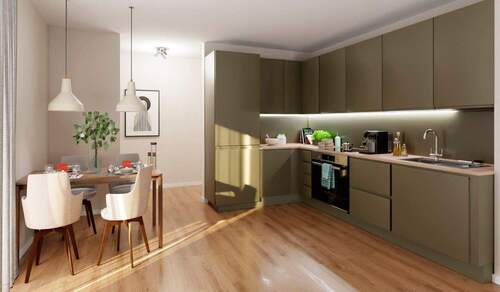 Offene Wohnküche - 3 Zimmer Etagenwohnung zum Kaufen in Düsseldorf