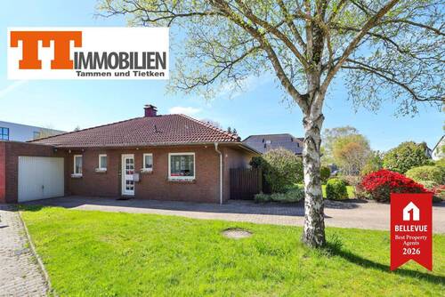 Außenansicht - TT bietet an: Ebenerdig wohnen mit Komfort - liebevoll gepflegter Bungalow mit Süd-West-Terrasse und Sommergarten!