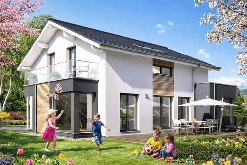 Moderne Familienidylle im Frühlingsgarten - Bien-Zenker - Ihr individuell geplantes Wunschhaus in Wohltorf mit guter Anbindung