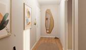 Flur mit Platz für eine Garderobe - 