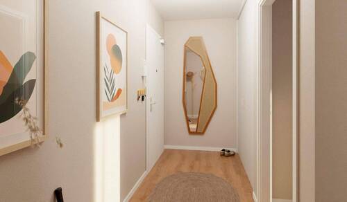 Flur mit Platz für eine Garderobe - 