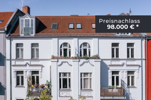 Außenansicht - Preisnachlass sichern: Hochwertig saniertes 1-Zimmer-Apartment mit Echtholzboden und Terrasse