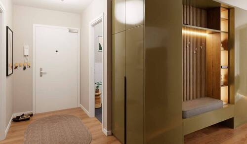 Großer Flur mit genug Platz für eine Garderobe - 