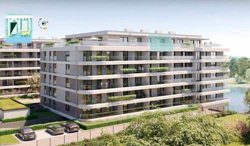West-Ansicht der Wohnung 048 - 