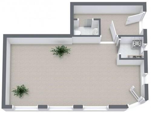 Leipziger Str 19 a- 1 Boden - 3D Floor Plan - 
