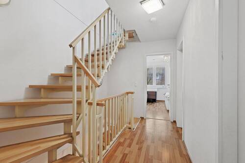 Die Treppe ins große Staffelgeschoss. - 