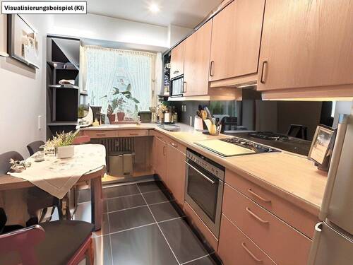 Küche virtuelle Möblierung - 2 Zimmer Etagenwohnung in Mülheim