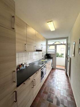 EInbauküche mit Kühlschrank, Cerankochfeld, Abzug, Backofen-Anschluss für Waschmaschine - 