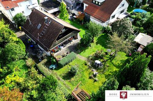 Drohnenansicht West - Attraktives Grundstück mit Abrisshaus und vielseitigen Bebauungsmöglichkeiten in zweiter Reihe