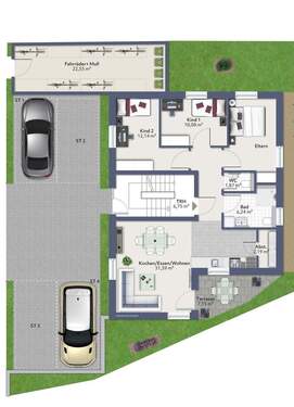 4 Zimmer Wohnung EG - 