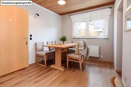 Visualisierungsbeispiel (KI) Eingangsbereich mit Essbereich - 