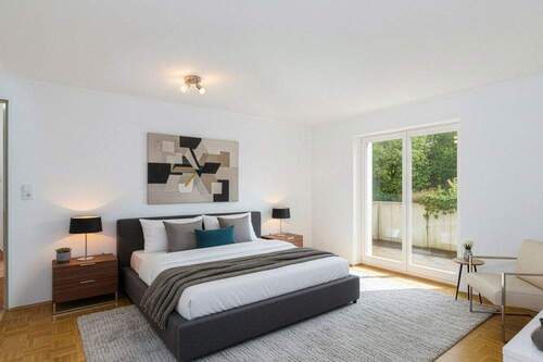 Schlafzimmer KI-Staging - 