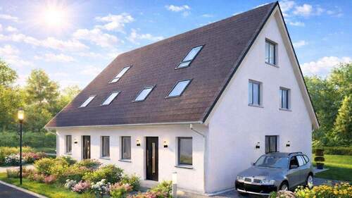 Eingangsseite_Visualisierung - 4 Zimmer Doppelhaushälfte zum Kaufen in Broderstorf