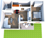 Grundriss.png - renovierte EG-2-Raum-Wohung EBK mit Terrasse, Garten, TG-Stellplatz und Fahrstuhl, optional mit